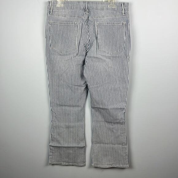 Frame Le Crop mini boot pinstripe denim pants size 32 - Picture 9 of 12